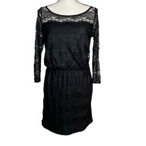 Trixxi black lace dress medium